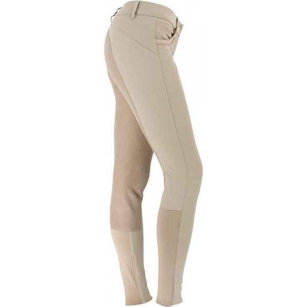Product shot of womans light brown breeches