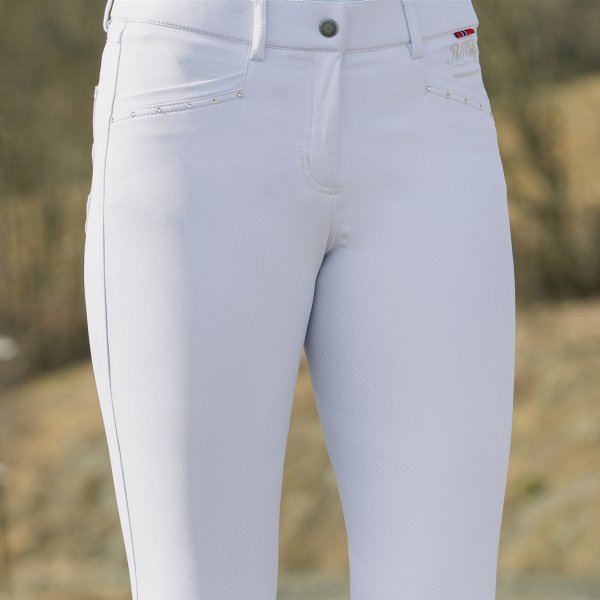 Product shot of womans white breeches