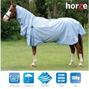 Product photo of light blue horse rug