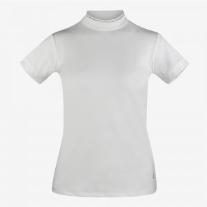 Product shot of white short sleeved shirt