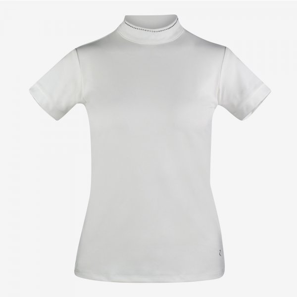 Product shot of white short sleeved shirt